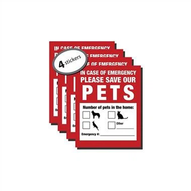 Nálepka s núdzovou záchranou pre domáce zvieratá