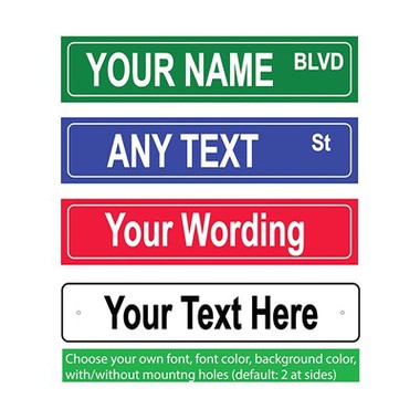 Vlastné hliníkové tabule s názvom ulice